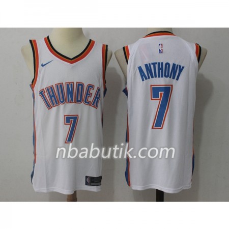 NBA Mænd Trøje Oklahoma City Thunder Carmelo Anthony 7 Nike 2017-18 Hvid Swingman NBA Mænd Trøje Oklahoma City Thunder Carmelo Anthony 7 Nike 2017-18 Hvid Swingman
